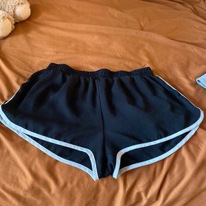 black athletic shorts